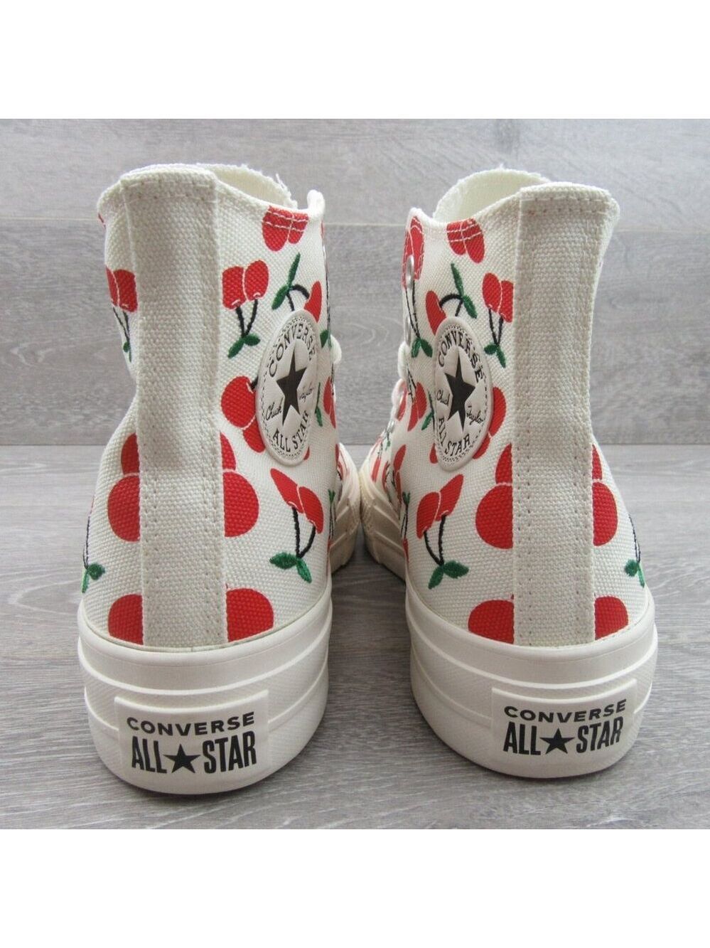 Converse Chuck Taylor All Star Lift Platform Cherries Womens Size 7.5 NEW - Picture 9 of 14
